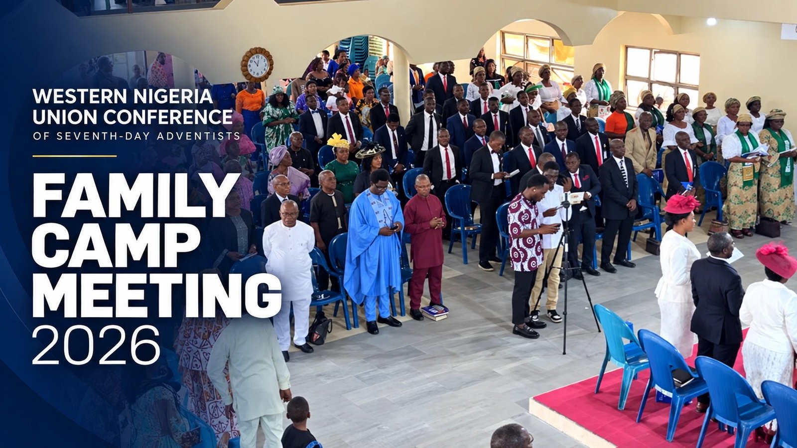 Members gathered in worship at a Western Nigeria Union Conference family camp meeting